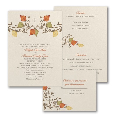 Fall Wedding Invitation